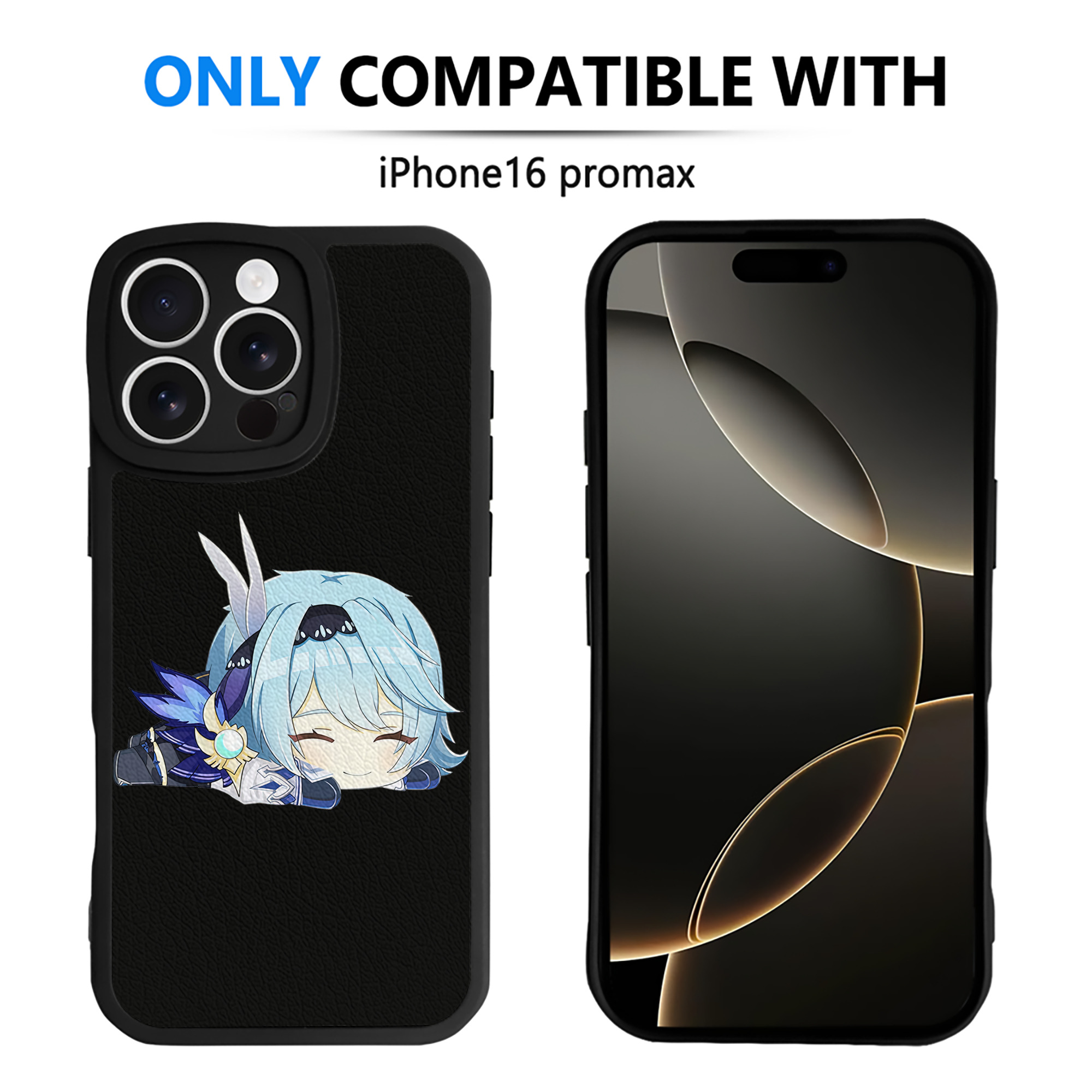 げんし神 优菈 ゆうら genshin Yūra 【iPhone 16シリーズ対応】シリコンスマホケース（レザー調） 材質：シリコン